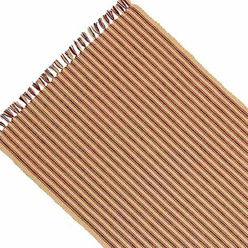 Calcott Gingham 100% Cotton Table Runner, Barn Red/Nutmeg