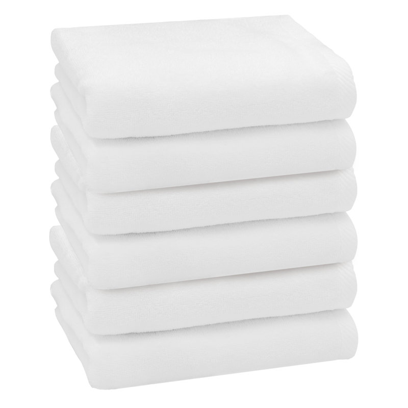 Débarbouillette en coton, Blanc