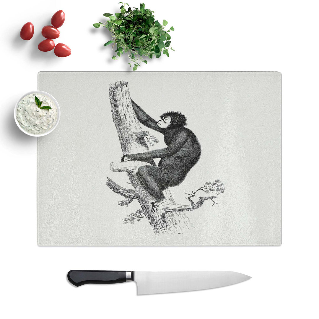 Tempered Glass Orangutan by George Shaw Chopping Board