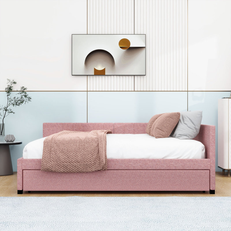 Thelman Upholstered Daybed, Full / Double, Pink