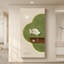 Art mural lumineux crème Mid-Century avec verdure hydroponique et texture grès-2124935237-2124935239