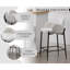 Upholstered Counter Stool with Metal Frame-124020764