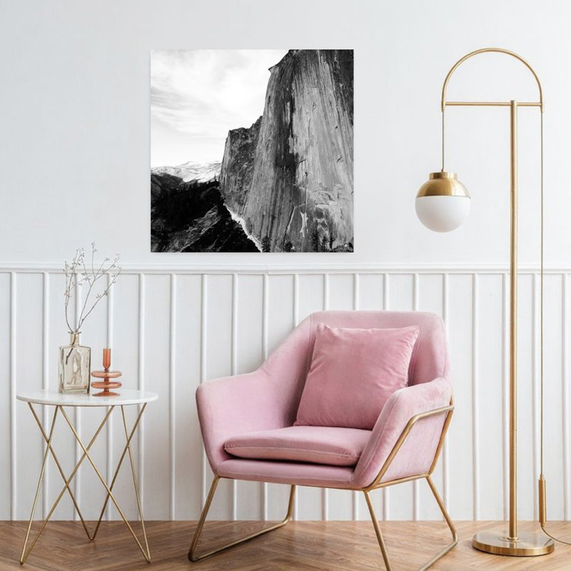 Art contemporain contemporain, paysage de montagne abstrait, H 32 po x l 32 po