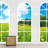 Window View Curtain Nature Wilderness Wall Mural-75332637