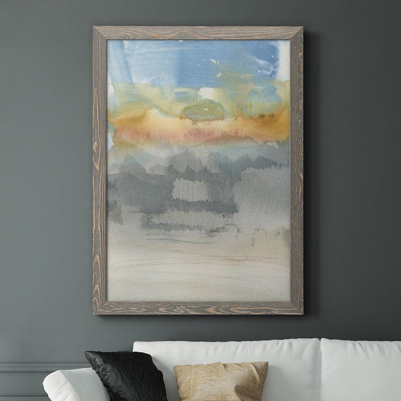 High Desert Sunset II - peinture sur toile encadrée, gris, H 44 po x l 31 po x P 1 po