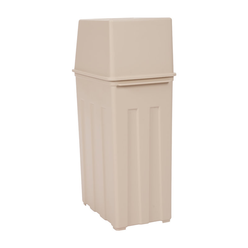 Poubelle 8 gallons avec couvercle, Kaki