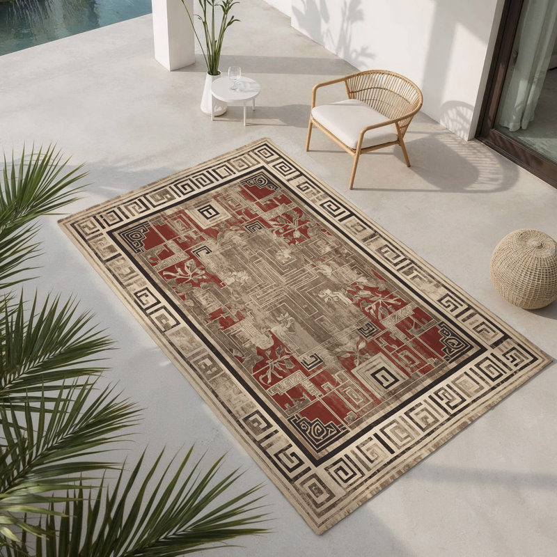 Zeus's Blessing Indoor And Outdoor Area Rug, Rectangle 9' x 12'