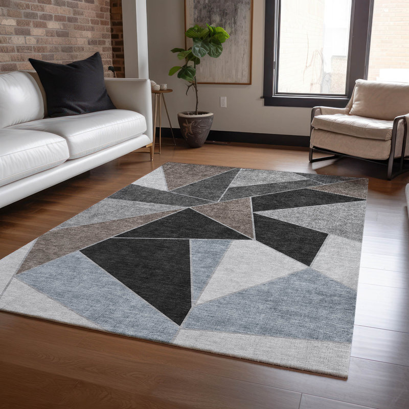 Geometric Indoor / Outdoor Rug, Rectangle 10' x 14'