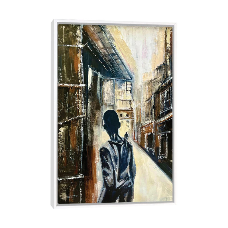 «The Paths We Walk», reproduction d'art sur toile encadrée, 26 po x 18 po, Toile avec cadre, Blanc