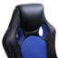 Fauteuil de direction à haut dossier noir et bleu
