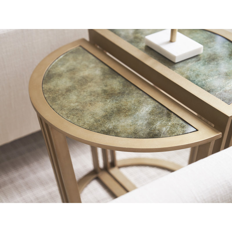 Sunset Key Glass Frame End Table