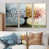 Toile naturelle avec cadre flottant