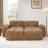 U-shaped Boneless Sofa,Soft Velvet Fabric,Tufted Design,32D High Density Sponge,No Assembly Required,Ergonomic Design Bottom, Anti-Slip Design,Movable Ottomans For Bedrooms-490395889