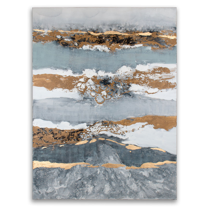 Lumière scintillante-peinture sur toile, H 55 po x l 75 po x P 2 po