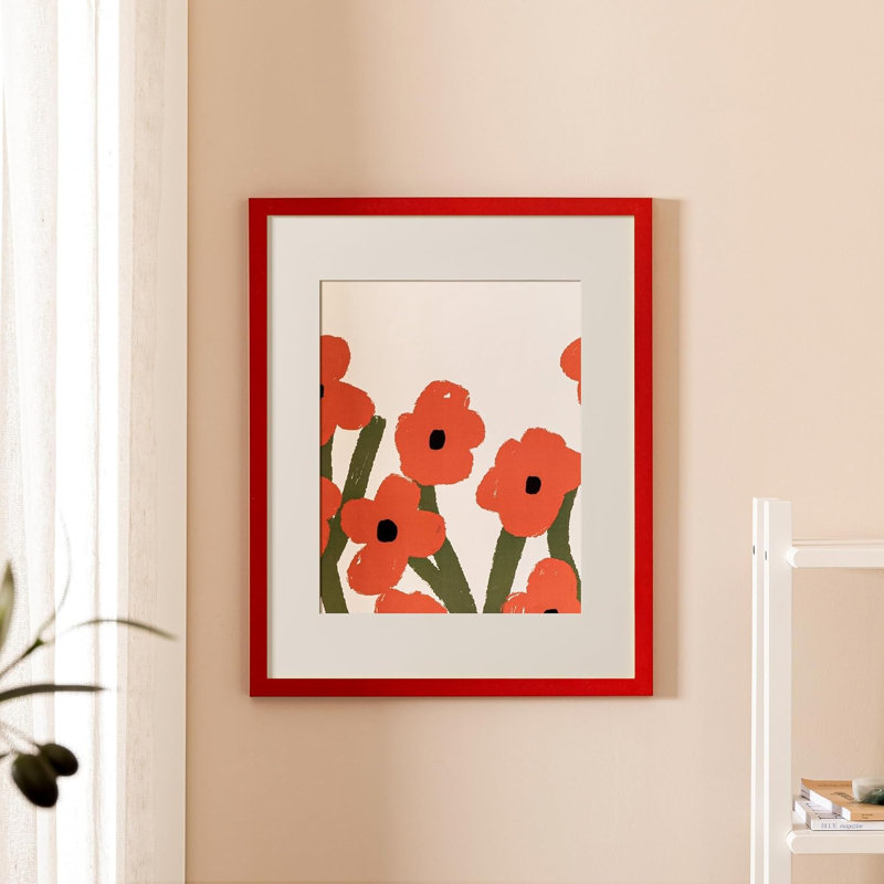 16x20 Picture Frame with 11x14 Mat, Red, 1-Pack