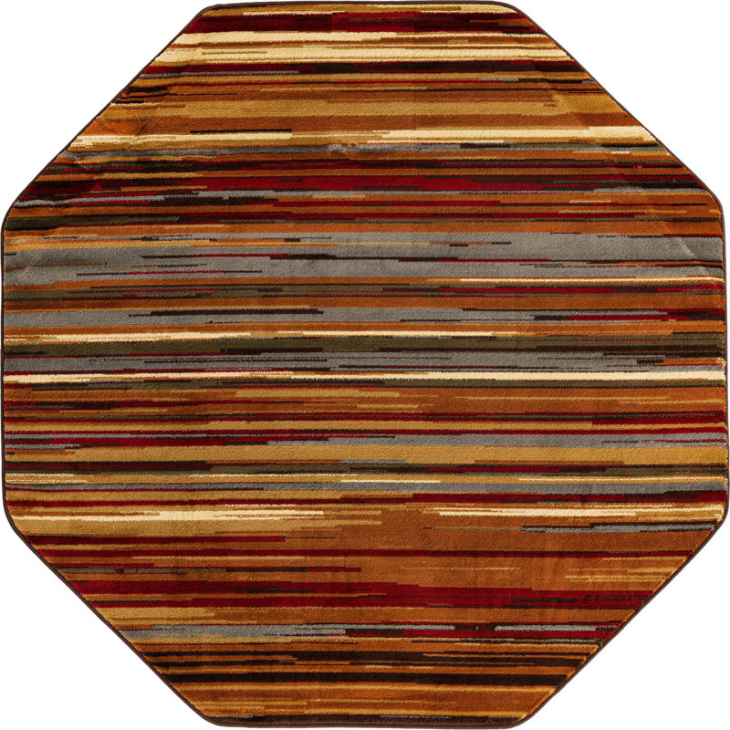 Abstract Indoor Rug, Octagon 6' 