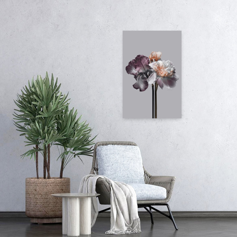 Art floral contemporain «Vertu 1», H 24 po x l 16 po