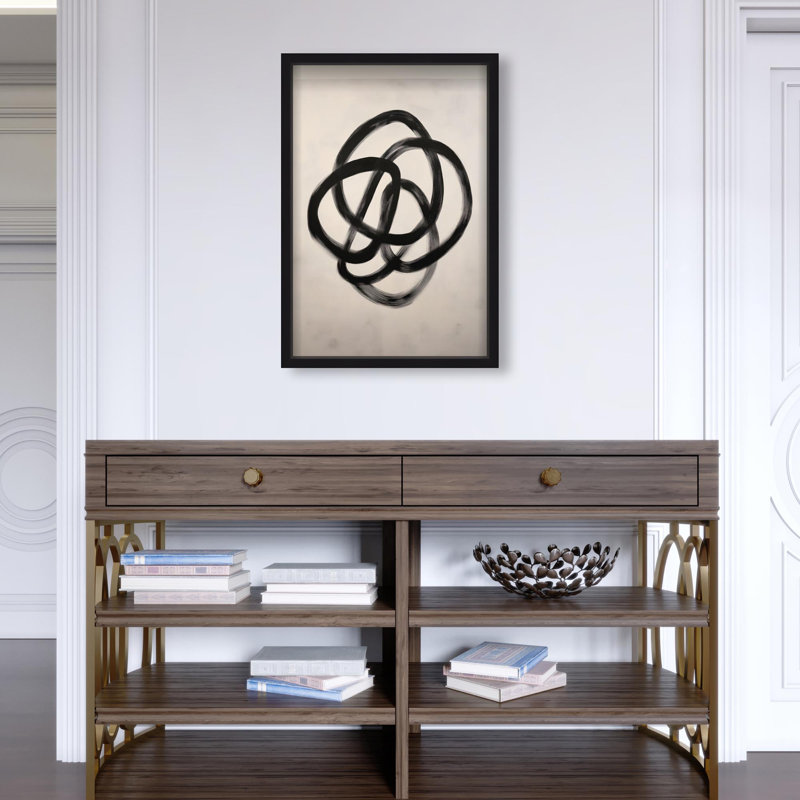 Oliver Gal Urban Mirage IV Abstract - Luxury Shadowbox Framed Wall Art, 25.5" H x 17.5" W, Black