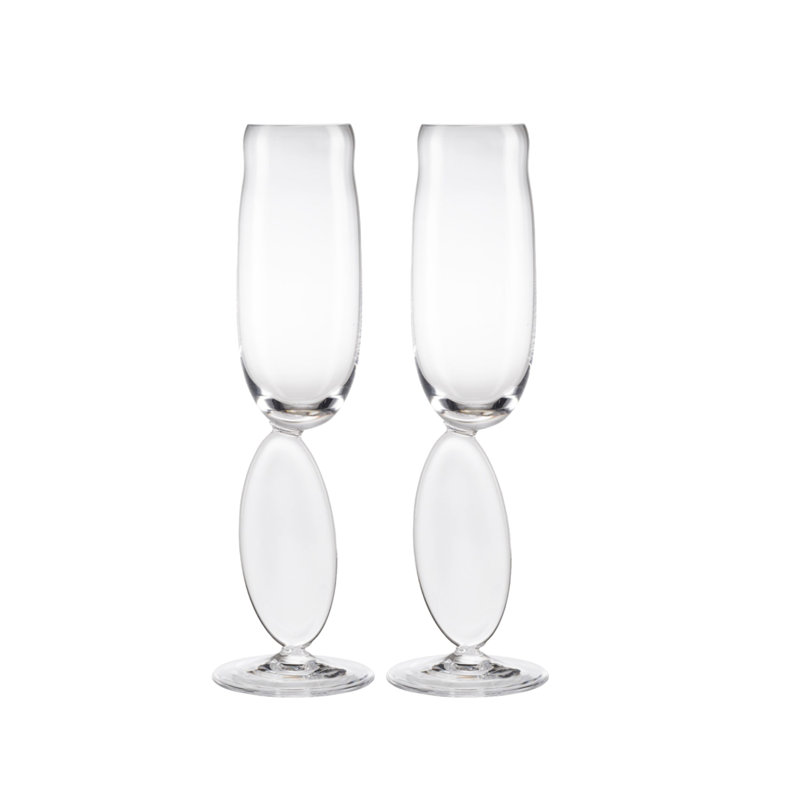 Omnia 6.43 oz. Handmade Crystal Flute Set