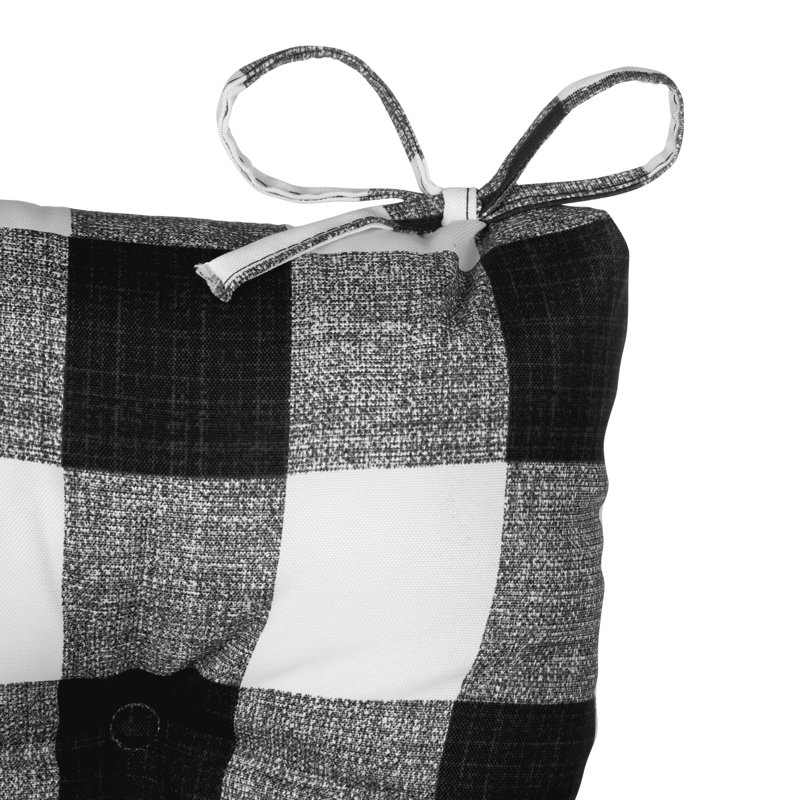 Ensemble de coussins de chaise berçante pour l'intérieur et l'extérieur, Noir