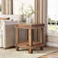 Table de bout en bois à 2 niveaux Farmhouse