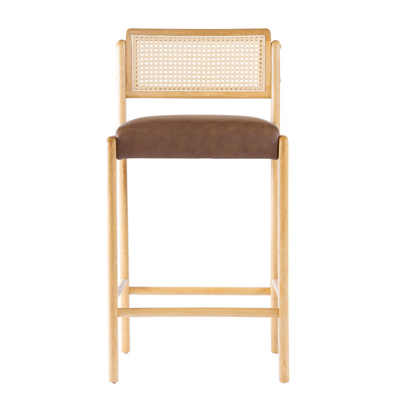 Solid Wood 26.5'' Counter Stool, Brown