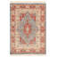Hand-Knotted High-Quality Blue and Rust Area Rug