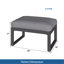 Ensemble de 2 repose-pieds de patio en aluminium résistant aux intempéries de 26 pouces avec coussins gris épais-690124518