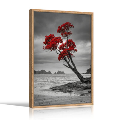 Red Tree Canvas Wall Art Set Of 1