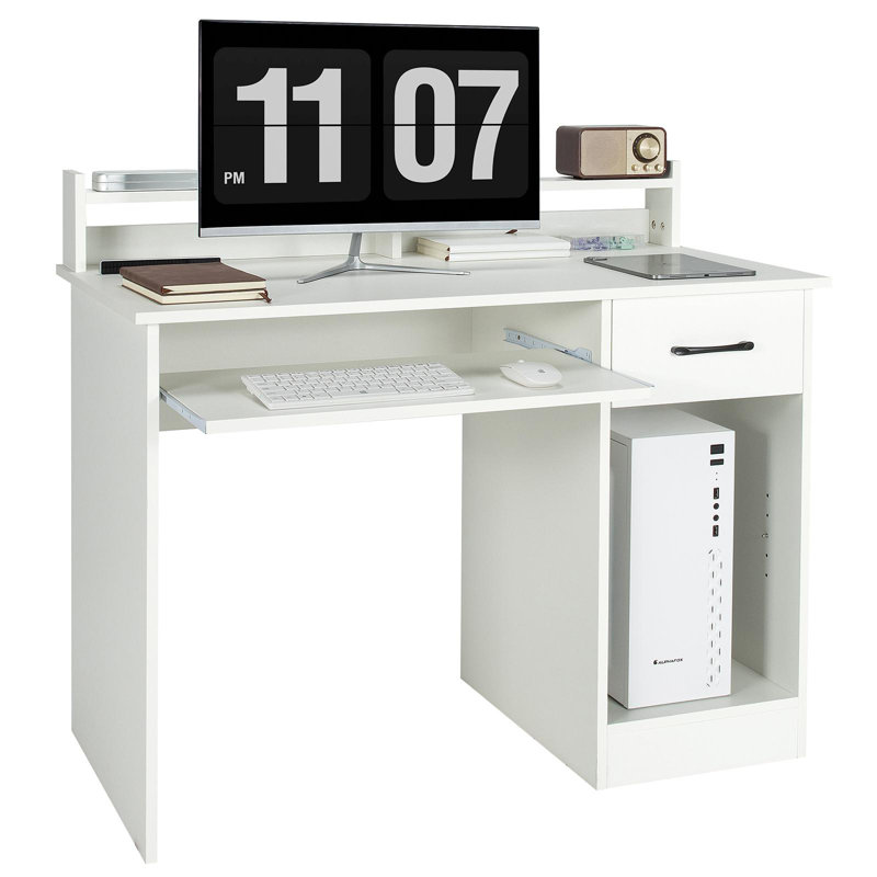 Bureau avec huche Halya, Blanc