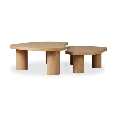 Maraca Joji Nesting Coffee Tables-Natural Oak Veneer