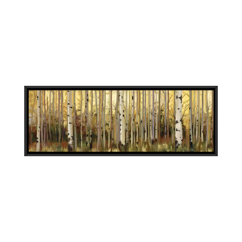 «Forest Light» par Allison Pearce, impression sur toile tendue, H 12 po x l 36 po x P 1,5 po, Toile avec cadre noir