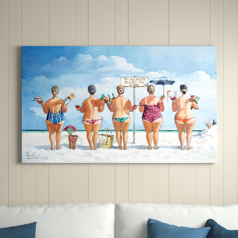 Pas d'alcool au-delà de ce point II par - Peinture, Toile tendue, H 36 po x l 60 po, Sans cadre
