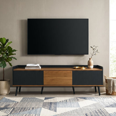 Unfinished TV Stand for TVs up to 70" with Fireplace Included