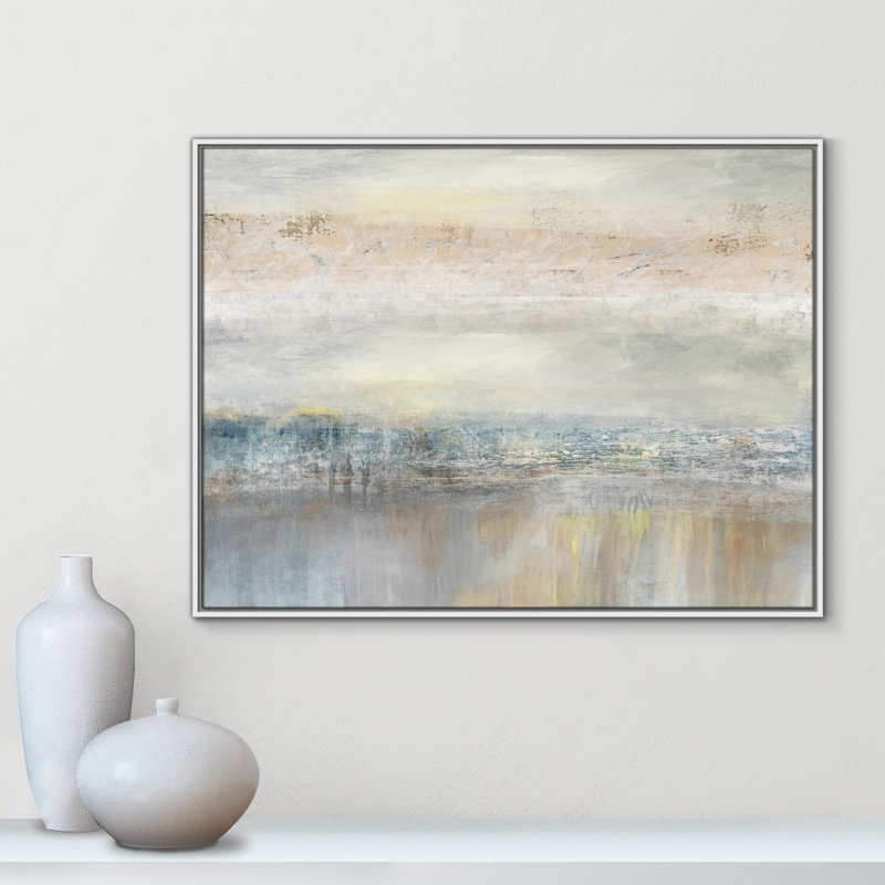 «Electra From A Distance» par Nan - reproduction d'art, Toile encadrée, H 31,5 po x l 41,5 po, Argent argent