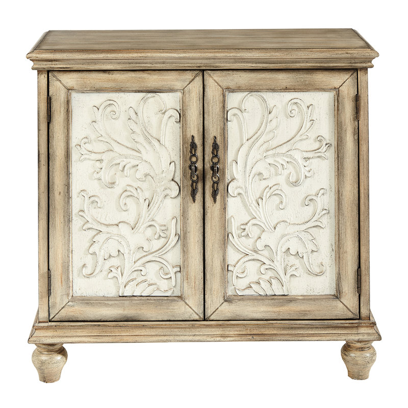 Armoire d'appoint 2 portes en bois naturel récupéré, porte d'entrée, loquets magnétiques, pieds en oignon, tablette réglable, assemblage requis et outils fournis