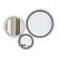 Miroir décoratif décoratif en bois de forme suspendue de 17 po x 17 po avec des miroirs de grande taille individuellement sur des murs d'art, vendus individuellement-115297282