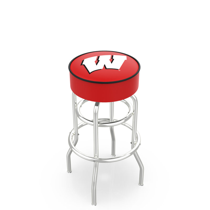 NCAA Swivel Bar & Counter Stool, Bar Stool (30" Seat Height), Wisconsin (W)