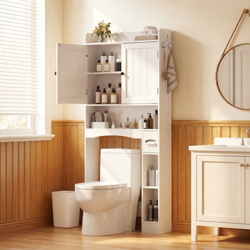  Corneliea 32.3''W Adjustable Freestanding Over The Toilet Storage, White