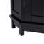 Armoire de rangement en coin noire avec plateau réglable-2025352353
