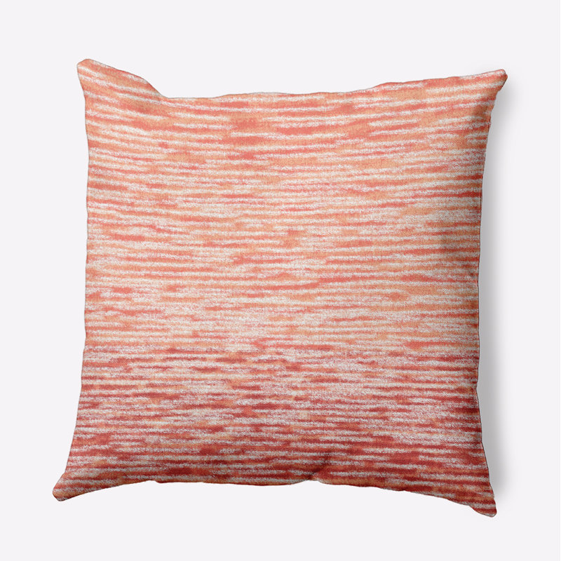 Coussin et housse de coussin carré Beach Vacation, Corail, H 26 po x l 26 po