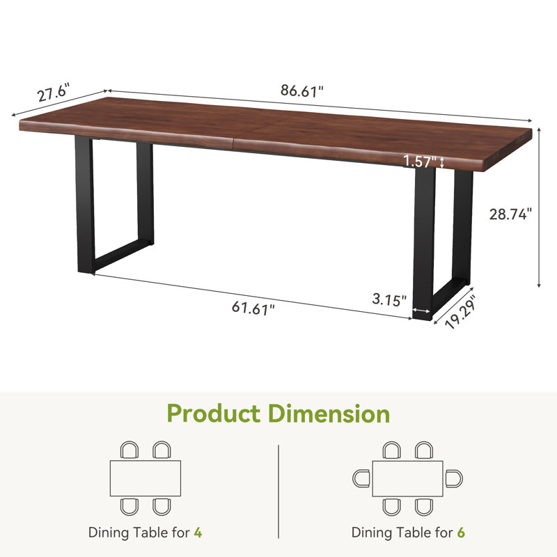 with Steel Base Dining Table