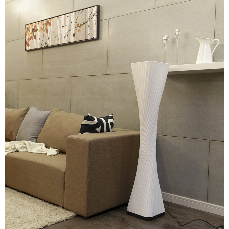 48'' White Column Floor Lamp