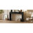 Trexm Entryway Table With Natural Wood Grain Finish, Console Table With Fluted Design, Oval Top And 2 Drawers For Entryway And Living Room (Black)-124923069