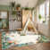 Cute Machine Washable Rug with Non-Slip Backing Non-Shedding Foldable Soft Low Pile Indoor Carpet for Playroom Bedroom