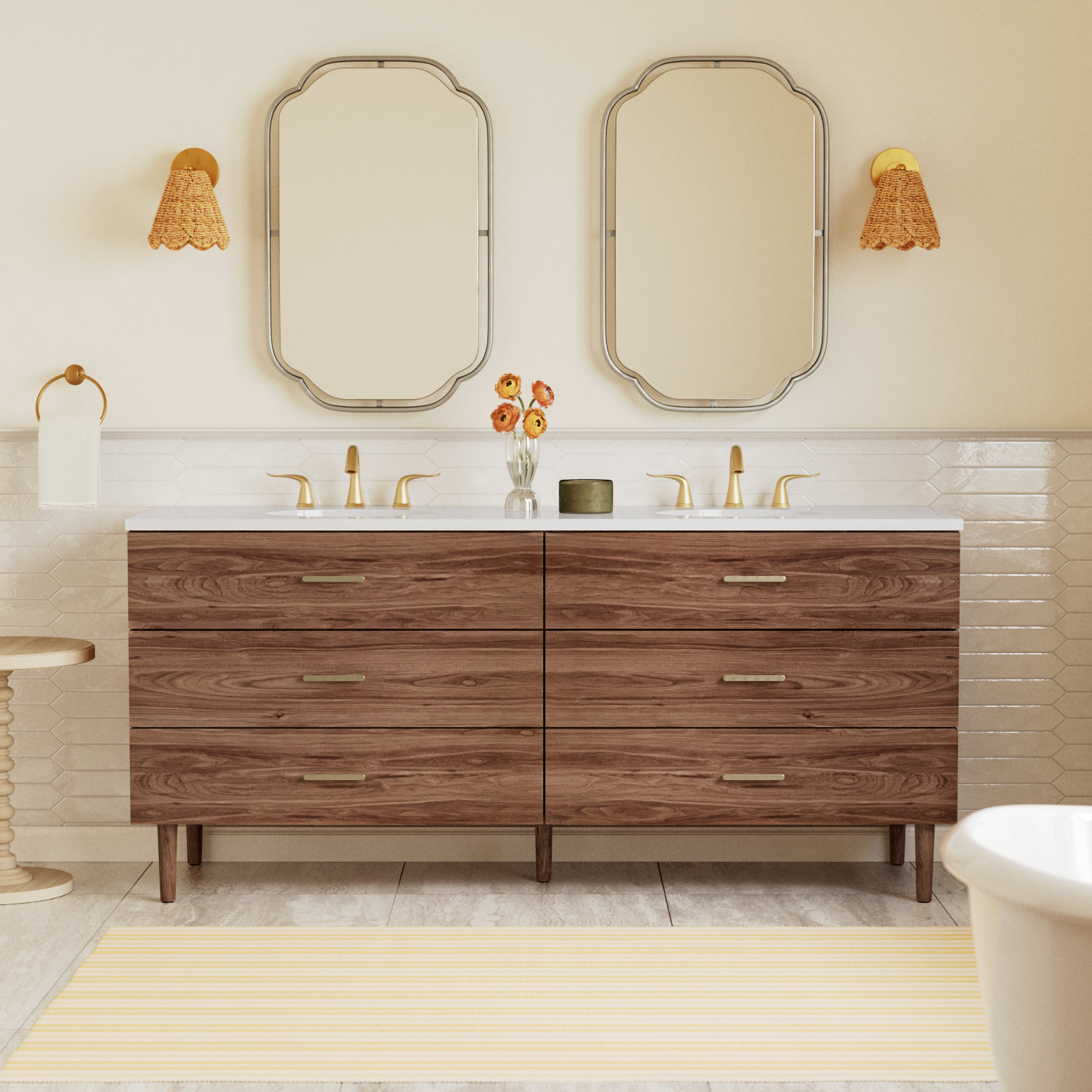 Dondi 72'' Double Bathroom Vanity