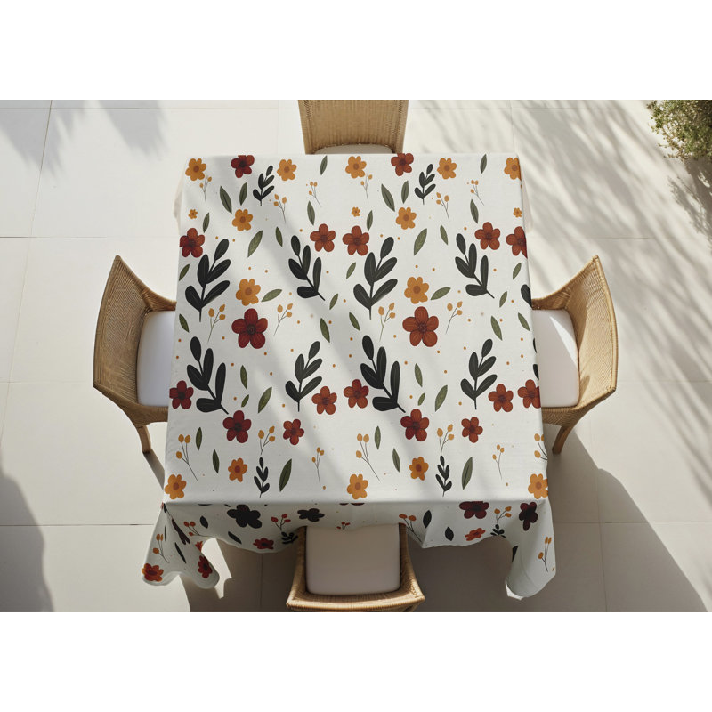 Premium Tablecloth (55 x 87 inches), 50% Cotton / 50% Polyester, Machine Washable & Ironable | Durable, Tumble Dryer Safe, Elegant Design for Dining Room & Special Occasions, Versatile & Easy Care