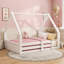 Lit de maison avec toit et garde-corps-711241472-711241473