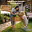 Lit de jardin surélevé pour l'extérieur avec pattes 34 x 18 x 30 po résistant aux intempéries-134678336-136971298
