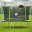 Trampoline 14FT avec panier de basketball, gonfleur et échelle - enceinte extérieure sécuritaire-112584564-112584567